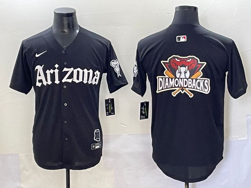 Men 2025 Arizona Diamondback Blank Black Five generations Joint Name Nike MLB Jersey style 3->arizona diamondback->MLB Jersey